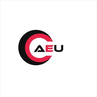 AB yaratıcı minimalist harf logosu. AEU benzersiz vektör baş harfleri harf logosu tasarımı