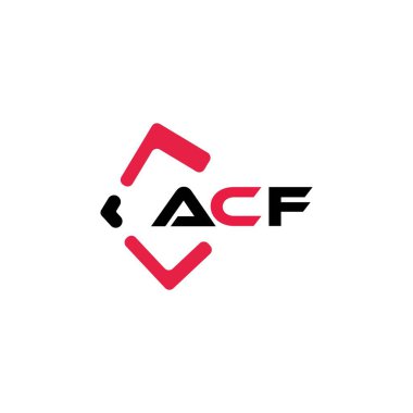 ACF yaratıcı minimalist harf logosu. ACF eşsiz vektör baş harfleri alfabe harf logosu tasarımı