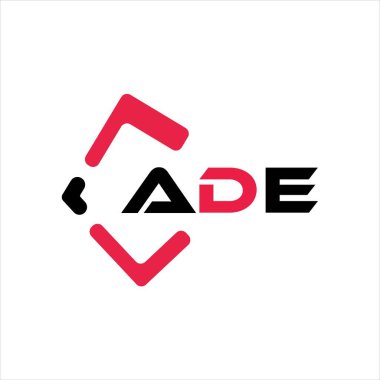 Yaratıcı minimalist harf logosu. ADE benzersiz vektör baş harfleri alfabe harfi logo tasarımı