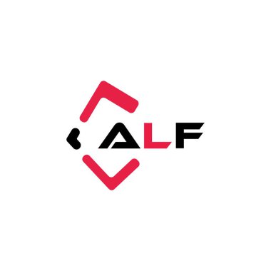 ALF yaratıcı minimalist harf logosu. ALF benzersiz vektör baş harfleri alfabe harfi logo tasarımı