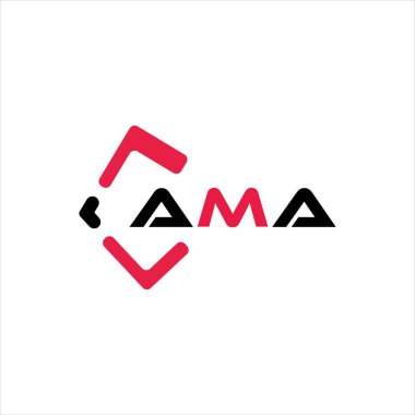 AMA minimalist harf logosu. AMA benzersiz bir vektör baş harfleri harf logosu tasarımı