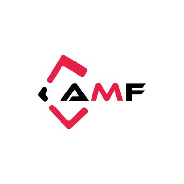 AMF 'nin yaratıcı minimalist harf logosu. AMF eşsiz vektör baş harfleri alfabe harf logosu tasarımı