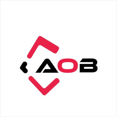 AOB yaratıcı minimalist harf logosu. AOB benzersiz vektör baş harfleri harf logosu tasarımı