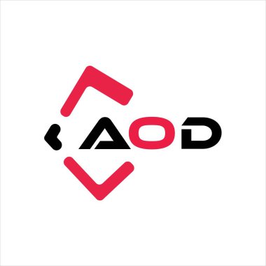 Yaratıcı minimalist harf logosu. AOD benzersiz vektör baş harfleri harf logosu tasarımı