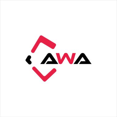 AWA yaratıcı minimalist harf logosu. AWA benzersiz vektör baş harfleri harf logosu tasarımı