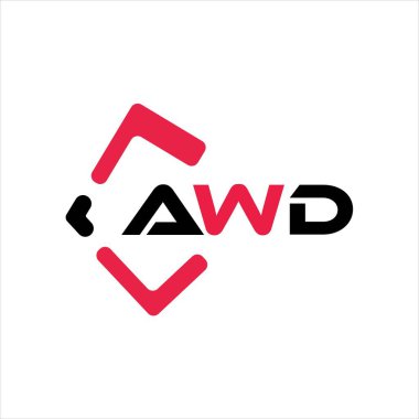 AWD yaratıcı minimalist harf logosu. AWD benzersiz vektör baş harfleri harf logosu tasarımı