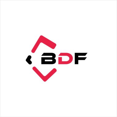 BDF yaratıcı minimalist harf logosu. BDF eşsiz vektör baş harfleri alfabe harfi logo tasarımı