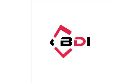 BDI yaratıcı minimalist harf logosu. BDI benzersiz vektör baş harfleri alfabe harfi logo tasarımı