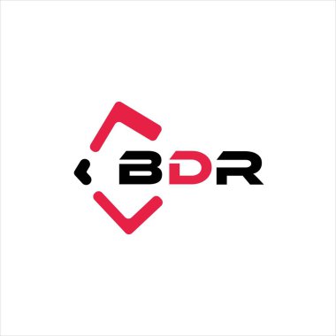 BDR yaratıcı minimalist harf logosu. BDR eşsiz vektör baş harfleri alfabe harfi logo tasarımı