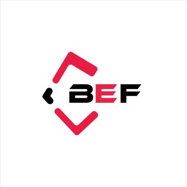 BEF yaratıcı minimalist harf logosu. BEF eşsiz vektör baş harfleri alfabe harf logosu tasarımı
