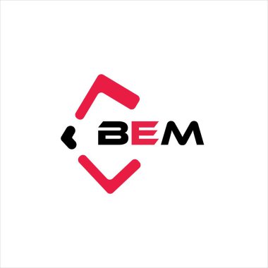 BEM yaratıcı minimalist harf logosu. BEM benzersiz vektör baş harfleri alfabe harfi logo tasarımı