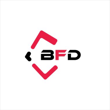 BFD yaratıcı minimalist harf logosu. BFD eşsiz vektör baş harfleri alfabe harfi logo tasarımı