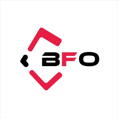 BFO yaratıcı minimalist harf logosu. BFO benzersiz vektör baş harfleri harf logosu tasarımı