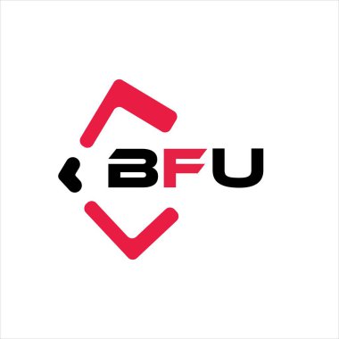 BFU yaratıcı minimalist harf logosu. BFU eşsiz vektör baş harfleri harf logosu tasarımı