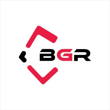 BGR yaratıcı minimalist harf logosu. BGR eşsiz vektör baş harfleri alfabe harfi logo tasarımı