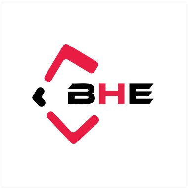 Yaratıcı minimalist harf logosu. BHE benzersiz vektör baş harfleri alfabe harfi logo tasarımı