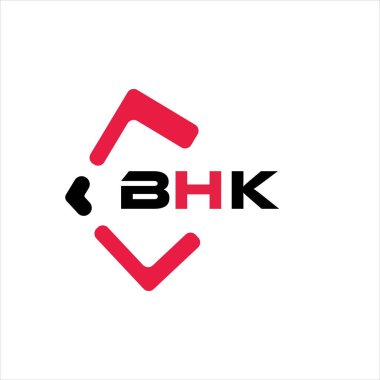 BHK yaratıcı minimalist harf logosu. BHK eşsiz vektör baş harfleri alfabe harfi logo tasarımı