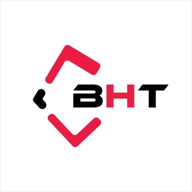 BHT yaratıcı minimalist harf logosu. BHT eşsiz vektör baş harfleri harf logosu tasarımı