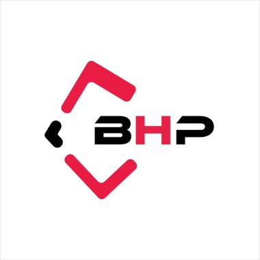 BHP yaratıcı minimalist harf logosu. BHP eşsiz vektör baş harfleri harf logosu tasarımı