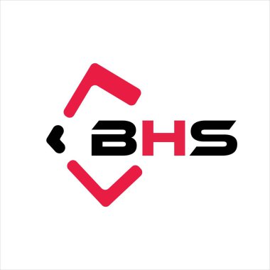 BHS 'nin yaratıcı minimalist harf logosu. BHS benzersiz vektör baş harfleri harf logosu tasarımı