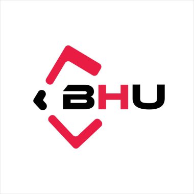 BHU yaratıcı minimalist harf logosu. BHU eşsiz vektör baş harfleri harf logosu tasarımı