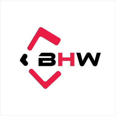 BHW yaratıcı minimalist harf logosu. BHW eşsiz vektör baş harfleri harf logosu tasarımı