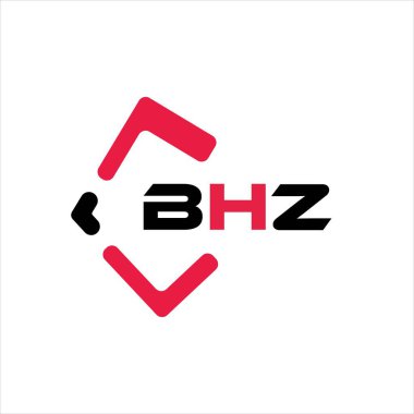 BHZ yaratıcı minimalist harf logosu. BHZ eşsiz vektör baş harfleri harf logosu tasarımı