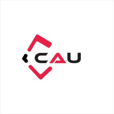 CAU yaratıcı minimalist harf logosu. CAU benzersiz vektör baş harfleri alfabe harfi logo tasarımı