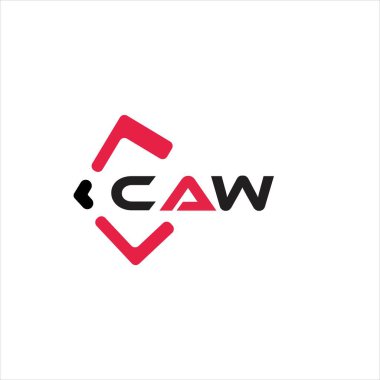 CAW yaratıcı minimalist harf logosu. CAW eşsiz vektör baş harfleri alfabe harfi logosu. Yaratıcı minimalist harf logosu. CAW eşsiz vektör baş harfleri alfabe harfi logo tasarımı