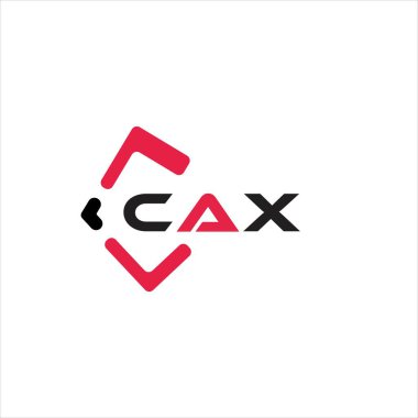 CAX yaratıcı minimalist harf logosu. CAX eşsiz vektör baş harfleri alfabe harfi logo tasarımı