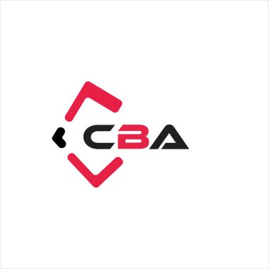 Yaratıcı minimalist harf logosu. CBA benzersiz vektör baş harfleri harf logosu tasarımı