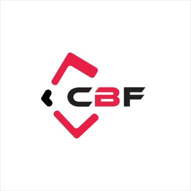CBF yaratıcı minimalist harf logosu. CBF eşsiz vektör baş harfleri alfabe harfi logo tasarımı