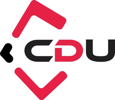 CDU yaratıcı minimalist harf logosu. CDU benzersiz vektör baş harfleri harf logosu tasarımı