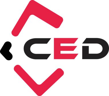 CED yaratıcı minimalist harf logosu. CED eşsiz vektör baş harfleri alfabe harf logosu tasarımı