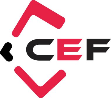 CEF yaratıcı minimalist harf logosu. CEF eşsiz vektör baş harfleri alfabe harfi logo tasarımı