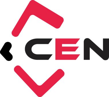 Yaratıcı minimalist harf logosu. CEN benzersiz vektör baş harfleri alfabe harf logosu tasarımı