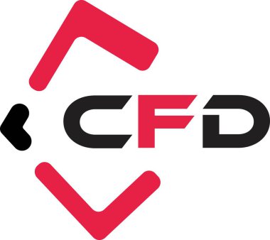 CFD yaratıcı minimalist harf logosu. CFD benzersiz vektör baş harfleri harf logosu tasarımı