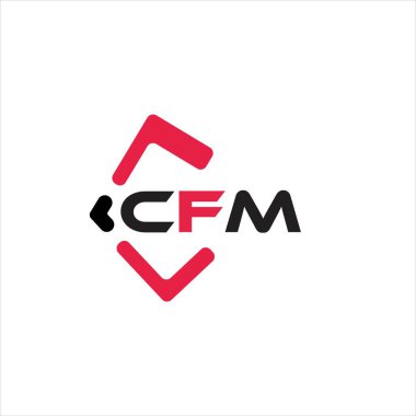 CFM yaratıcı minimalist harf logosu. CFM benzersiz vektör baş harfleri alfabe harfi logo tasarımı