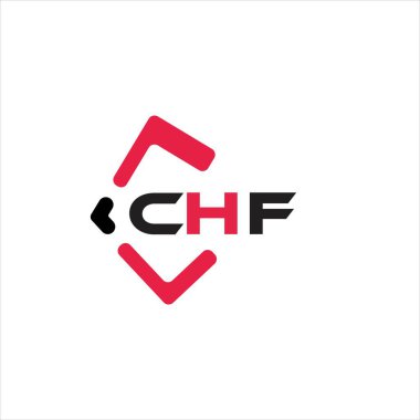 CHF yaratıcı minimalist harf logosu. CHF benzersiz vektör baş harfleri alfabe harfi logo tasarımı