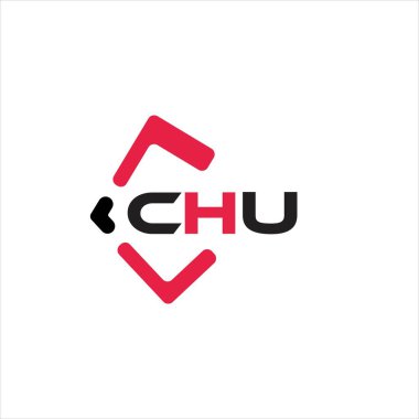 CHU yaratıcı minimalist harf logosu. CHU eşsiz vektör baş harfleri alfabe harf logosu tasarımı