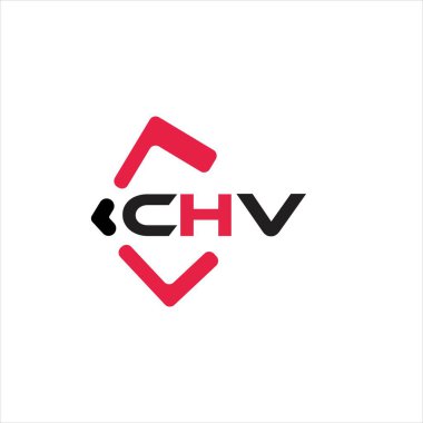 Yaratıcı minimalist harf logosu. CHV eşsiz vektör baş harfleri alfabe harfi logosu. Yaratıcı minimalist harf logosu. CHV benzersiz vektör baş harfleri alfabe harfi logo tasarımı