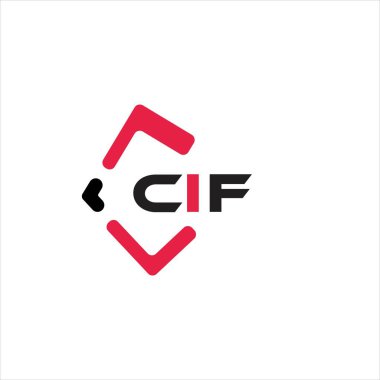 CIF 'in yaratıcı minimalist harf logosu. CIF eşsiz vektör baş harfleri alfabe harf logosu tasarımı