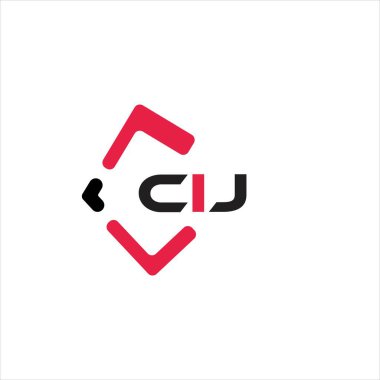 CIJ yaratıcı minimalist harf logosu. CIJ benzersiz vektör baş harfleri alfabe harf logosu tasarımı