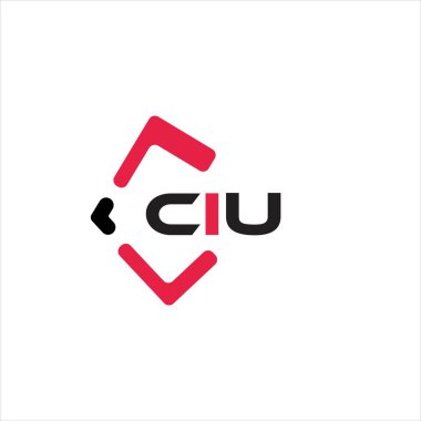 CIU yaratıcı minimalist harf logosu. CIU benzersiz vektör baş harfleri harf logosu tasarımı