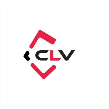 CLV yaratıcı minimalist harf logosu. CLV benzersiz vektör baş harfleri harf logosu tasarımı