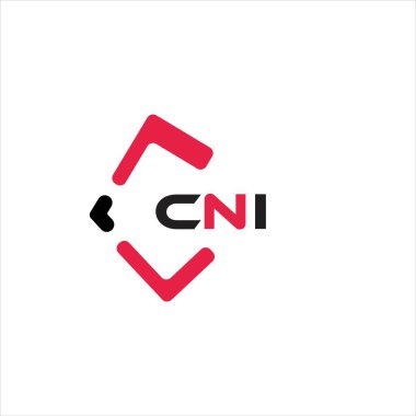 CNI yaratıcı minimalist harf logosu. CNI eşsiz vektör baş harfleri alfabe harfi logosu. Yaratıcı minimalist harf logosu. CNI eşsiz vektör baş harfleri alfabe harf logosu tasarımı