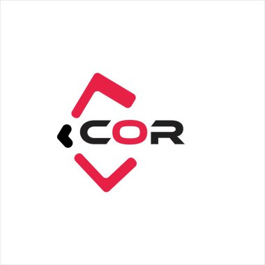 COR yaratıcı minimalist harf logosu. COR benzersiz vektör baş harfleri alfabe harfi logo tasarımı