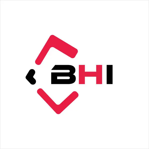 BHI yaratıcı minimalist harf logosu. BHI eşsiz vektör baş harfleri alfabe harfi logo tasarımı