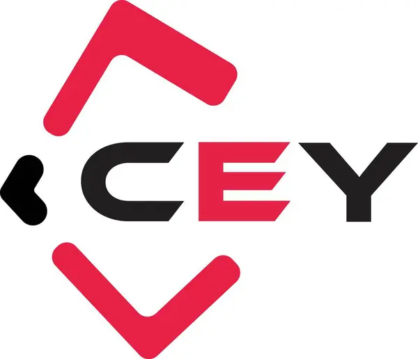 Yaratıcı minimalist harf logosu. CEY benzersiz vektör baş harfleri harf logosu tasarımı