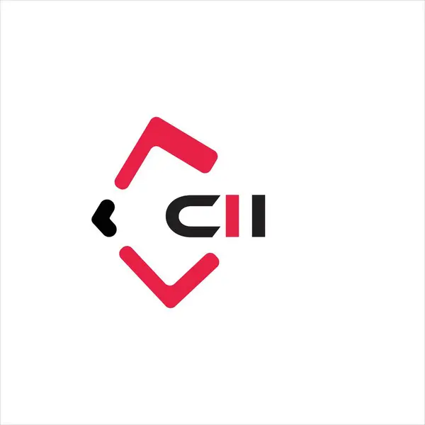 Yaratıcı minimalist harf logosu. CII benzersiz vektör baş harfleri alfabe harfi logo tasarımı